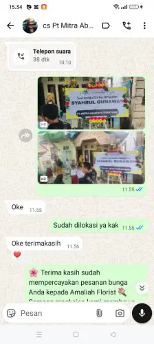 Testimonial Papan Bunga pasirsedang