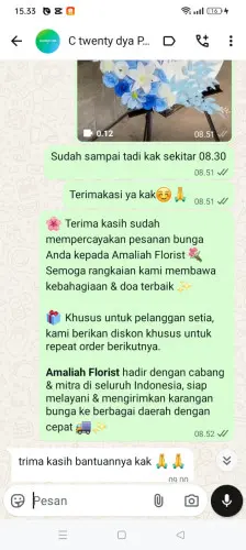 Testimonial Standing Flower pasirsedang