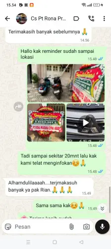 Testimonial Papan Bunga pasirsedang
